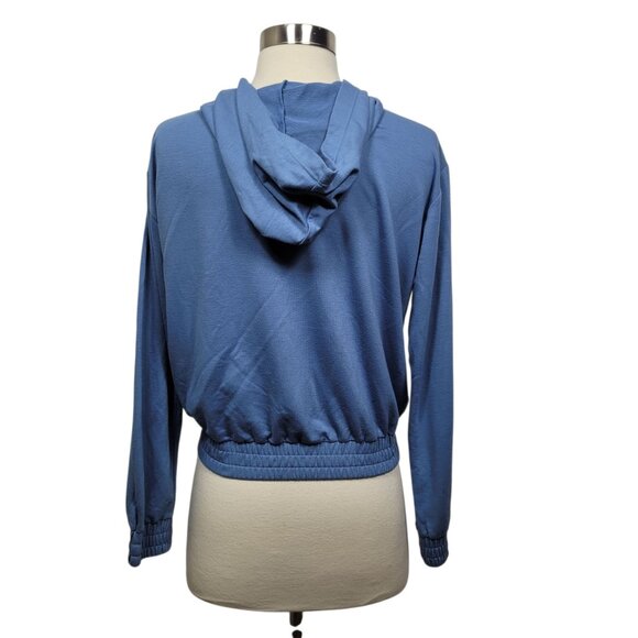 Joe’s Jeans Blue Hoodie Sweatshirt Women’s Size Small Pullover Kangaroo Pocket - Picture 5 of 7